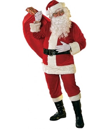 Santa Suit #16 Velour ADULT HIRE (xx large)